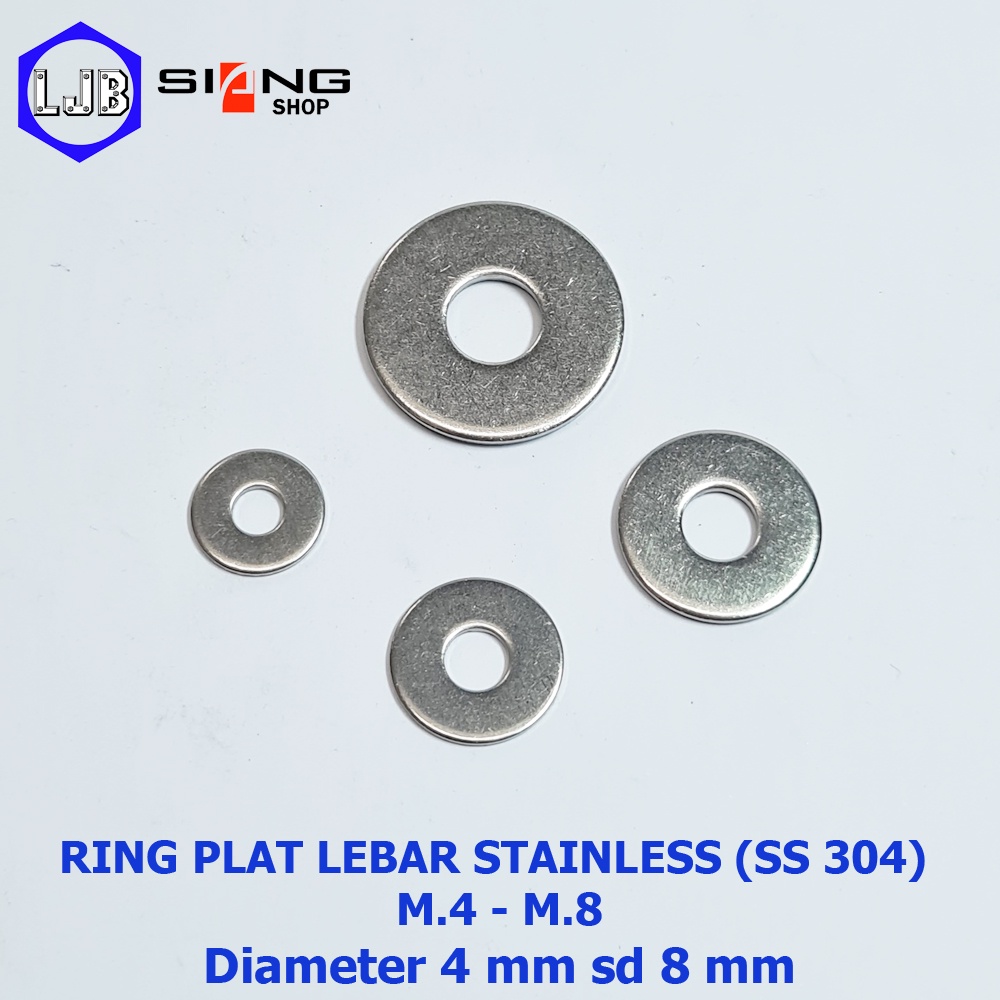 Ring Plat Lebar M4-M8 Stainless 304