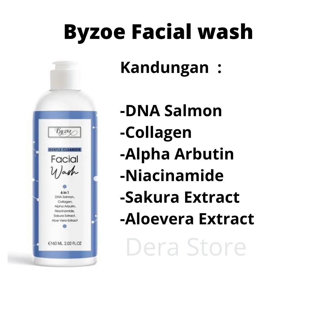 Byzoe Gentle Cleanser Facial Wash with 6 active ingredient Mencerahkan Wajah BPOM