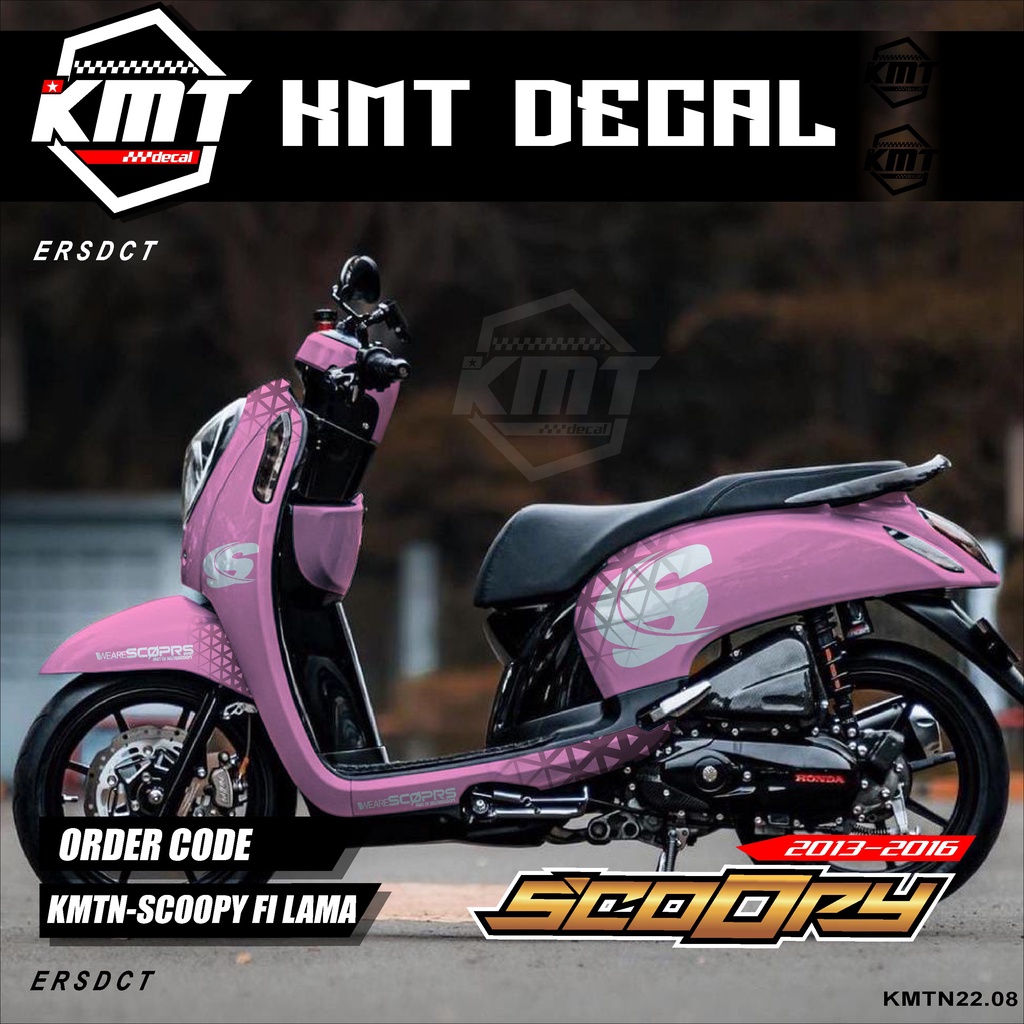 (BISA COD) Decal Scoopy full body Full Blok Skuter Scoopy - Dekal Sticker Scoopy Fi 2013 2014 2015 2