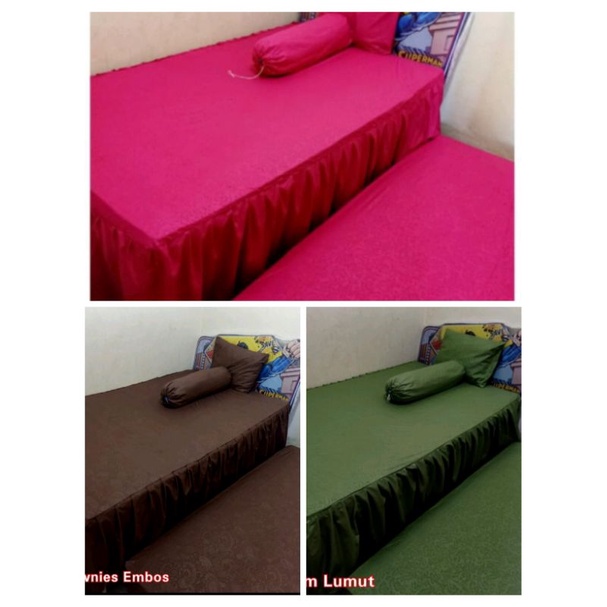 sprei bed sorong embos / sprei bed sorong murah / sprei sorong duo bed atas bawah 2 in 1