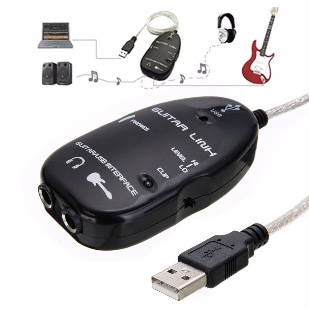 USB Gitar Link Audio Cable for PC / Mac