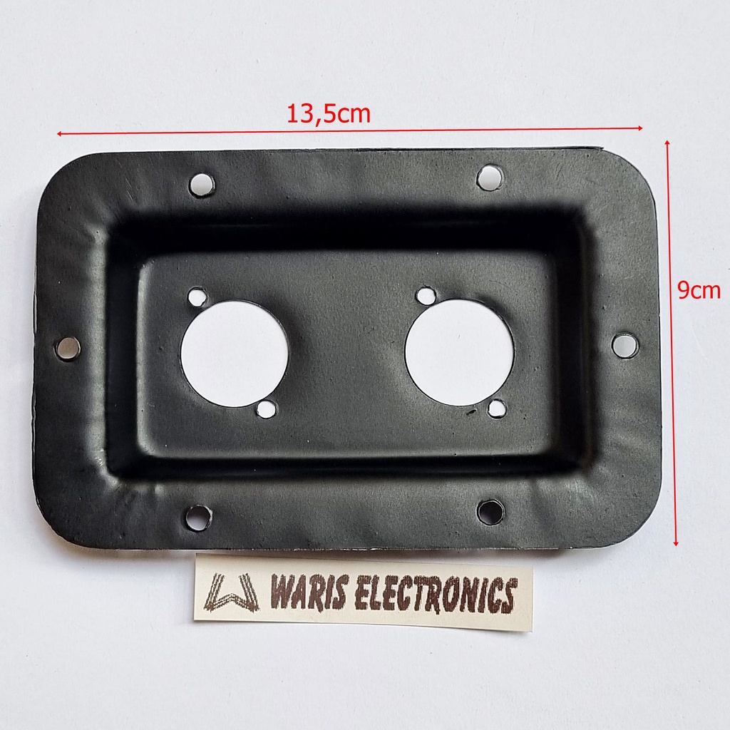 Panel Besi Dudukan Speacon Socket Kontra Spikon 2 Lubang