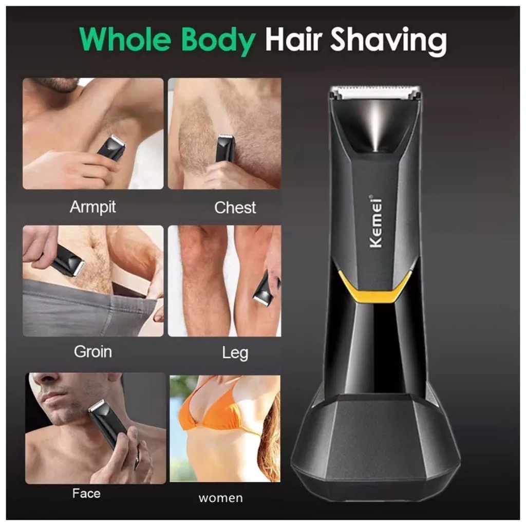 Alat Cukur Rambut Kemei Professional Hair Clipper Body Trimmer Detailer Multi Function Waterproof Mesin Cukuran KM 3208