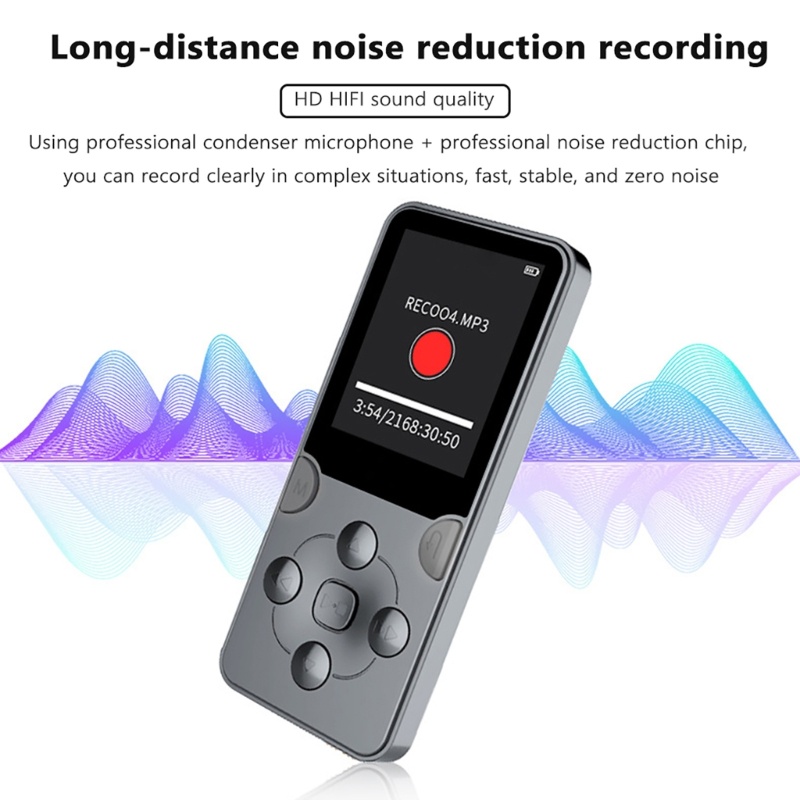 Zzz MP4 Player Layar 1.8 &quot;Noise Reduction Support TF Card, E-Book Recording