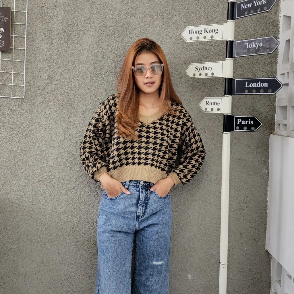 [CYC | COD] Outwear Autumn Crop Sweater | Rajut Outer Wanita Trendy Murah