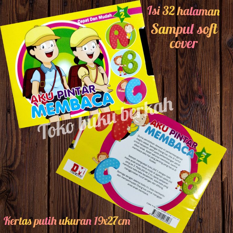 buku aku pintar membaca jilid 2 32 halaman 19x27cm