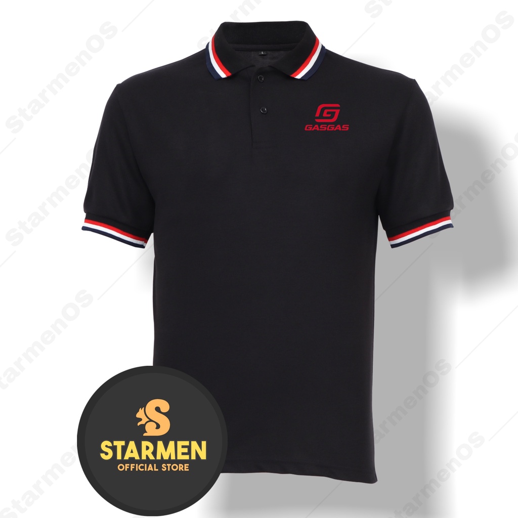 Kaos Polo Shirt Pria Kerah Logo GASGAS