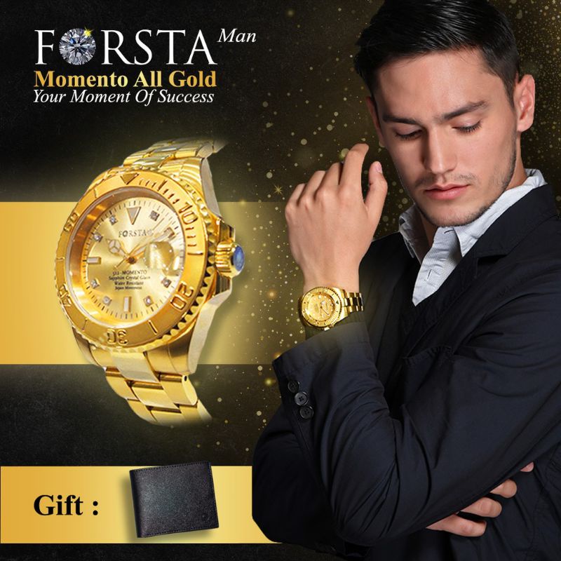 Jam Tangan Pria Forsta Momento All Gold-Man Watch