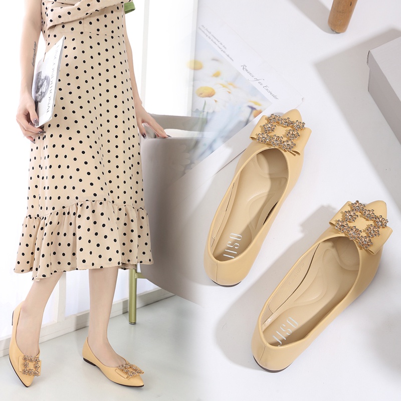 JISO RYONA SANDRA-33 Sepatu Flat Shoes Wanita Import