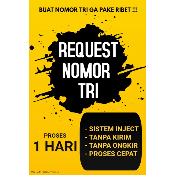 Nomor HP Sesuai Keinginan (khusus Tri) / REQUEST NOMOR TRI CUSTOM SENDIRI