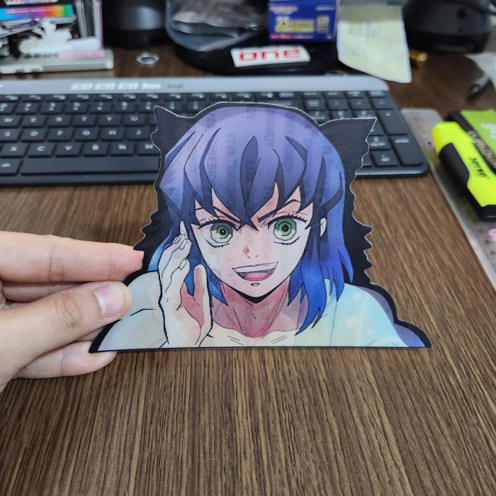 

STIKER 3D MOTION LENTICULAR ANIME - D0028 - Demon Slayer - Inosuke