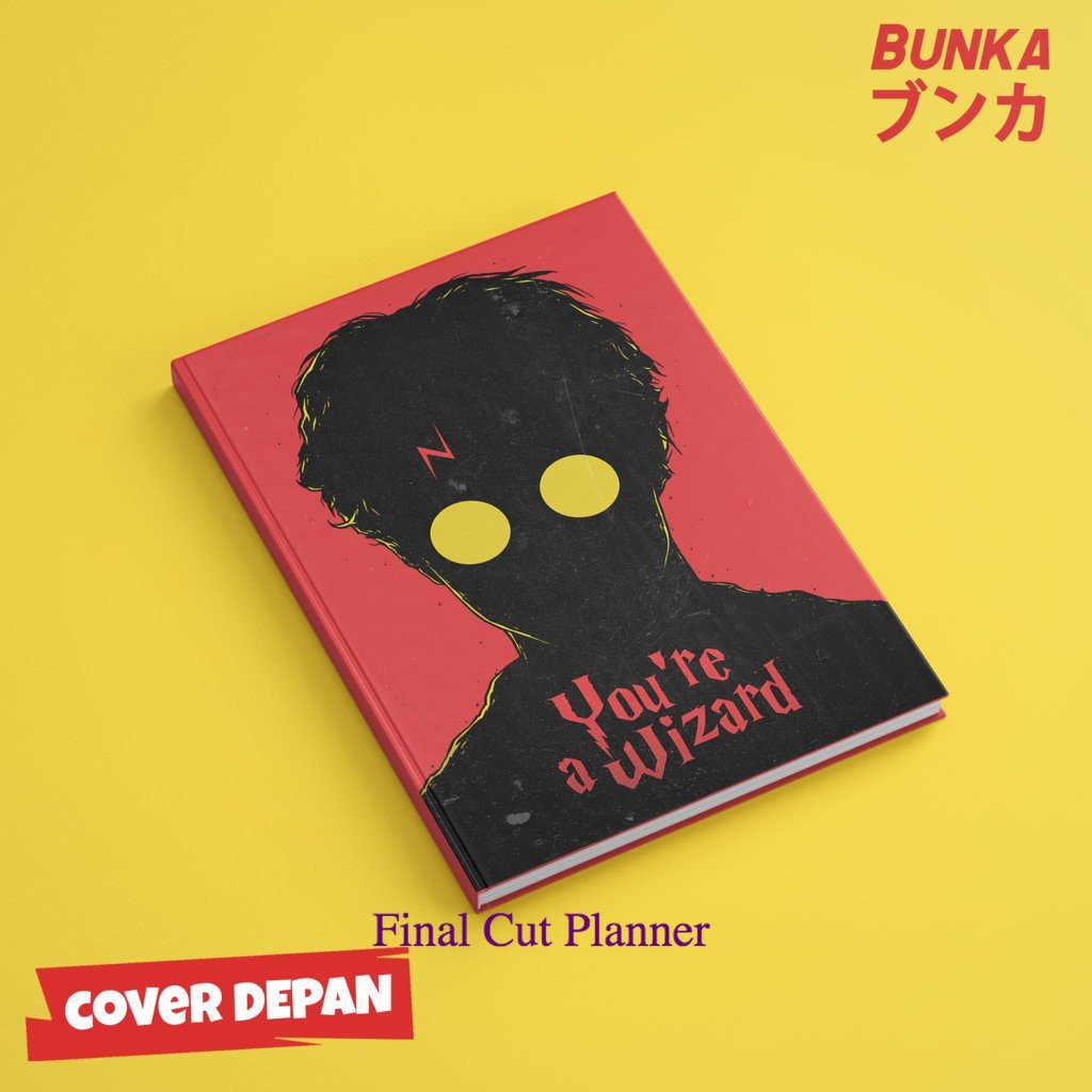 

buku tulis polos/bergaris Harry Potter the Wizard Hardcover A5 Buku Tulis Catatan Note Agenda Planner Jurnal