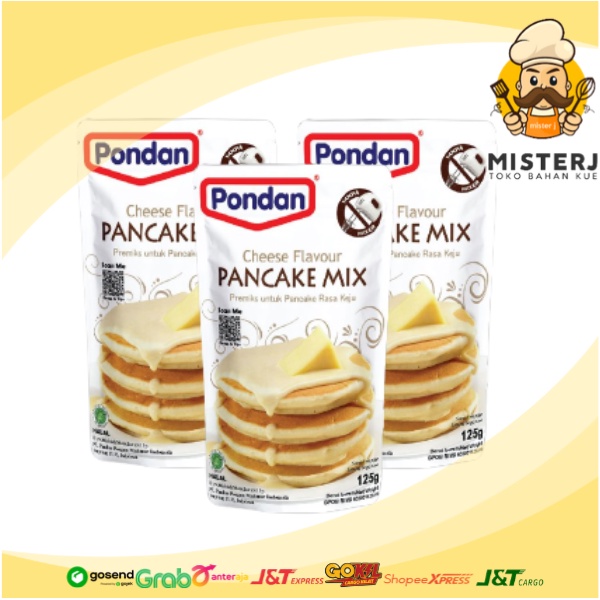 

Pondan Pancake Mix Cheese | 125 Gram | Pondan Premiks Pancake Mix Rasa Keju | Pouch