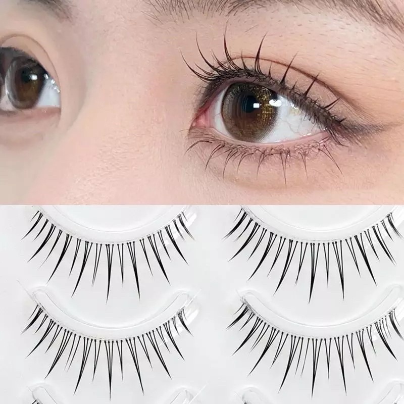 F121 - 5PASANG FAIRY DOUYIN LASHES MAKEUP Pairs Natural Long False Eyelashes Cos Japanese Eyelashes Handmade Thick Curling Eyelash Makeup Tools