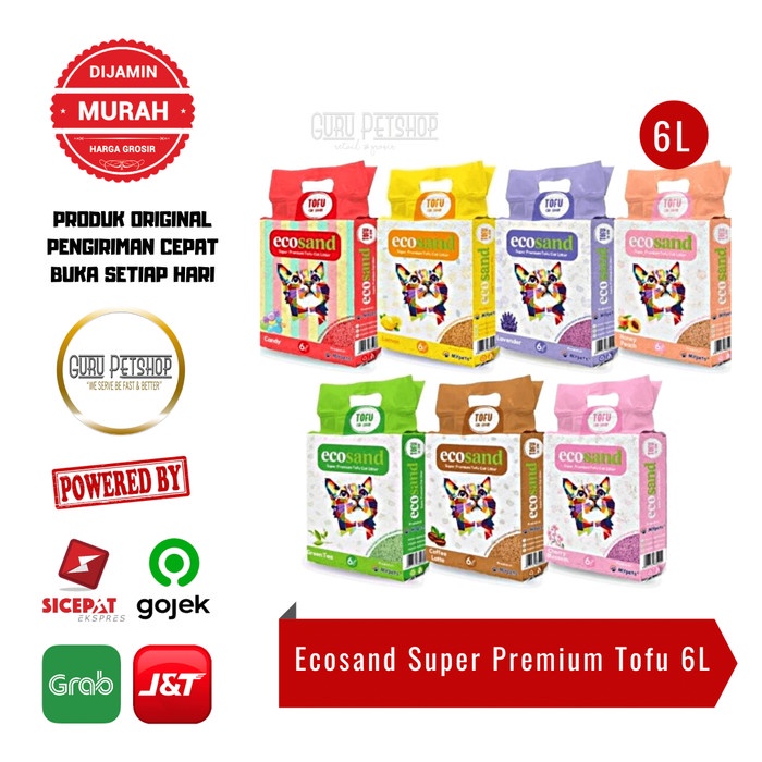 Ecosand Tofu Cat Litter 6 Liter - Pasir Kucing Tofu Soya Premium