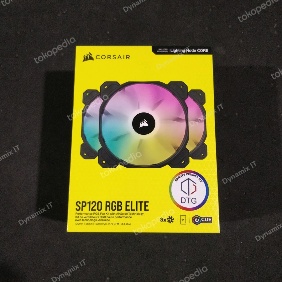 Corsair iCUE SP120 RGB ELITE 120mm PWM 3x Fan Lighting Node CORE | Black or White