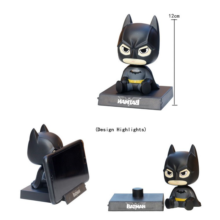 Pajangan Dashboard Mobil Figure Batman DC Bobble head Batman Kepala Goyang