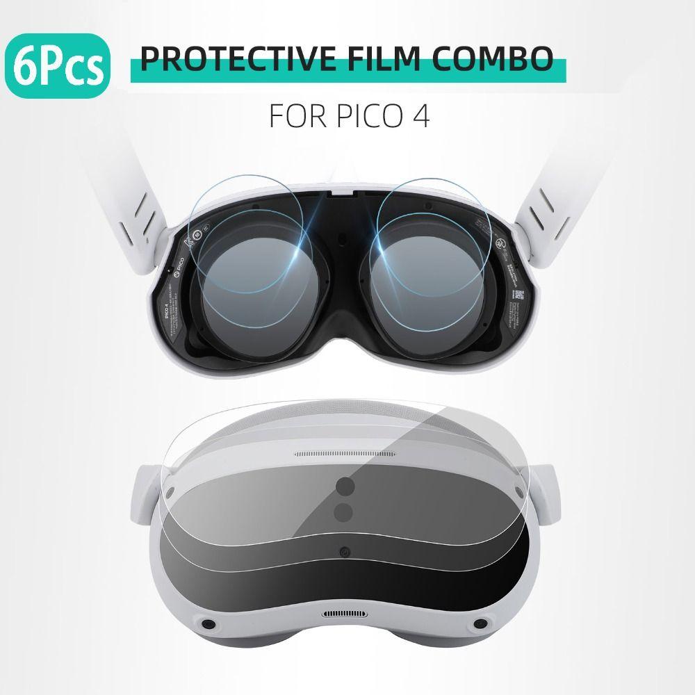 Preva 6Pcs/2set Film Pelindung Aksesoris Kacamata VR HD VR Kacamata Head Film