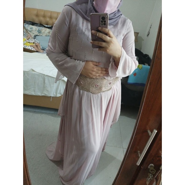 obral baju pesta full payet preloved jumbo