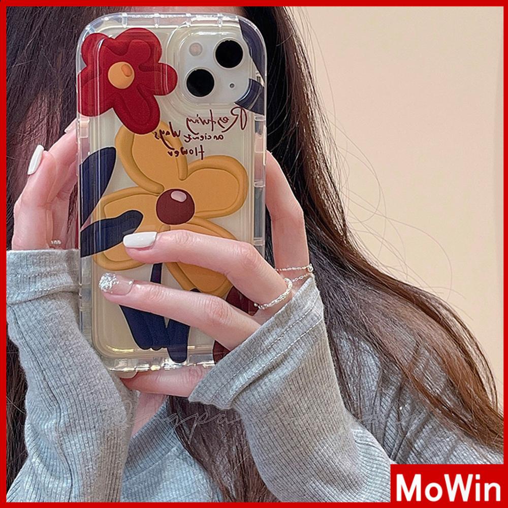 For iPhone 14 Pro Max iPhone Case Thickened TPU Soft Case Clear Case Airbag Shockproof Protection Camera Retro Flower Compatible For iPhone 13 Pro Max 12 Pro Max 11 7plus XR xs max