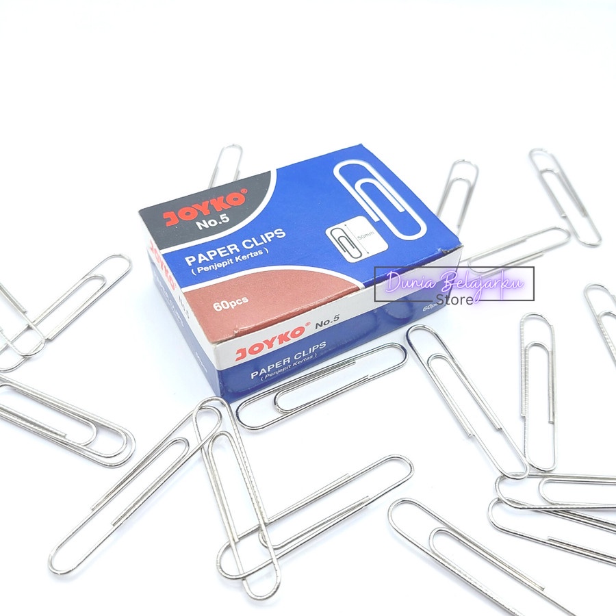 

Paper Clip No 5 Joyko Klip Kertas Besar Jumbo Penjepit Kertas Isi 60