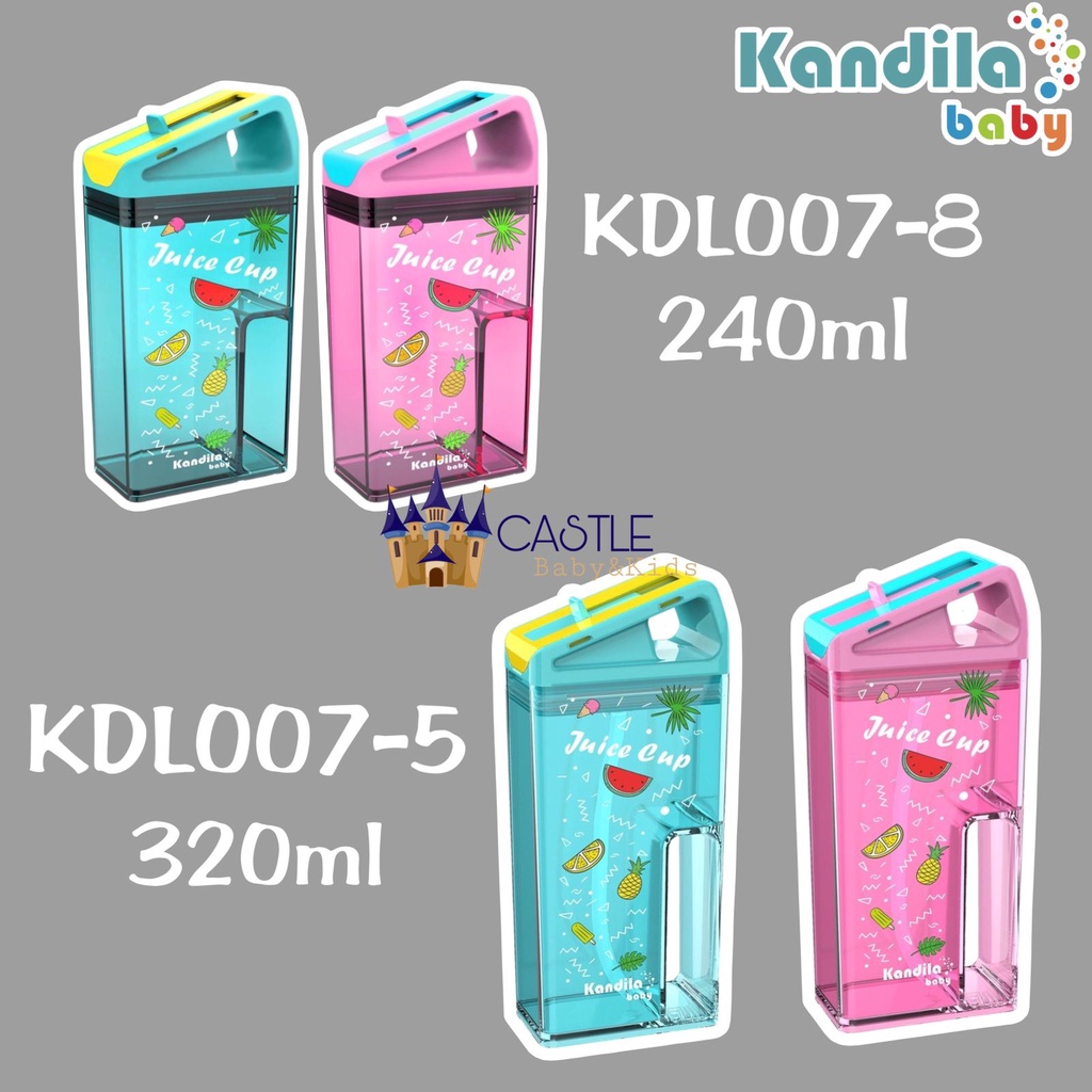 Kandila Baby KDL007-8 240ml KDL007-5 320ml Joy Drink Juice Cup - Botol minum bayi kotak - Drink Bottle