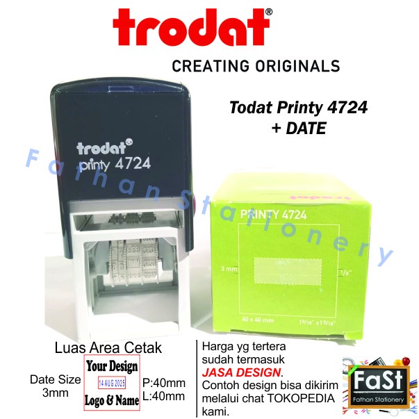 

Sale!!! Stempel Trodat Printy Date 4724 + Letter Original Trendi