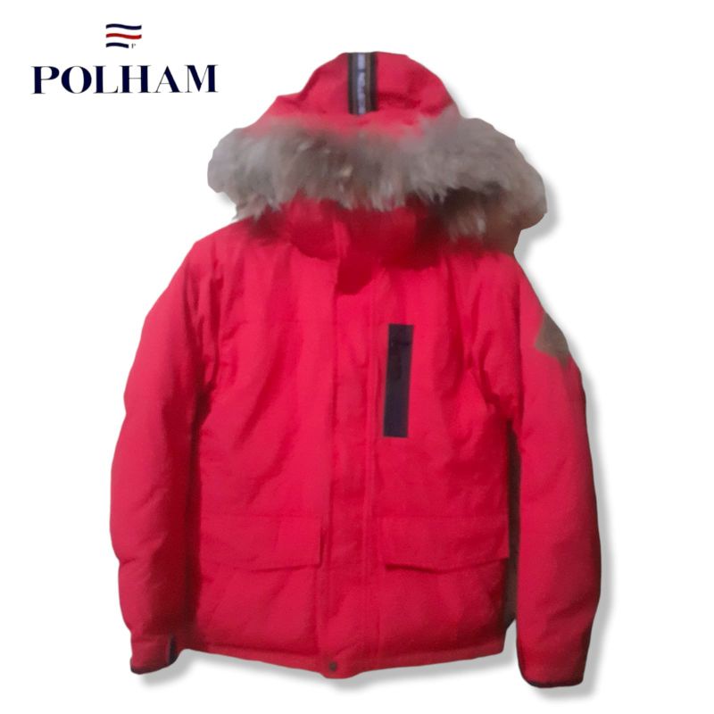 Jaket Bulang Polham Semi Parka merah