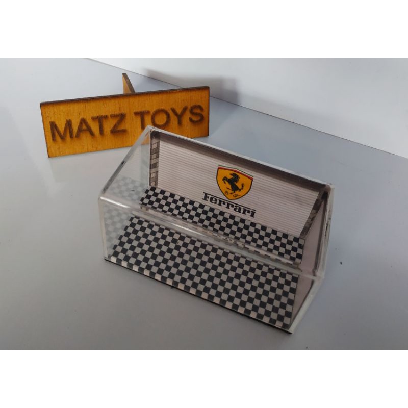 BOX DIORAMA HOTWHEELS FERRARI AKRILIK
