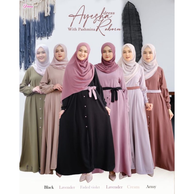 GAMIS/DRESS WANITA AYESHA DRESS BY DZEERA