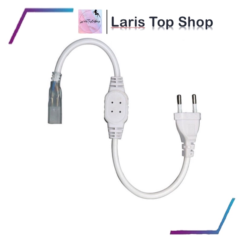Soket Colokan LED Stripe Lampu 5050 220V Adaptor Lampu Strip Selang Anti Air / Kabel Colokan Soket Jack Lampu Neon Flexible / Adaptor Lampu Strip Selang