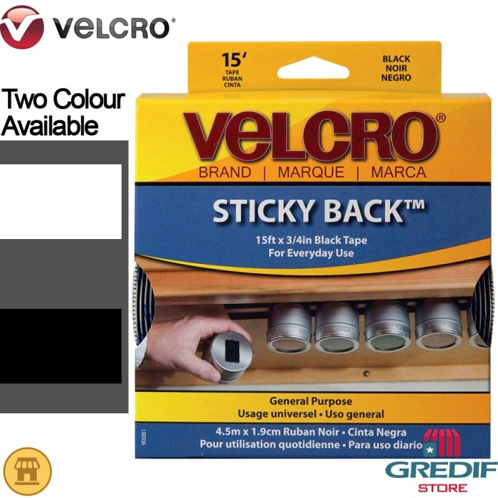 

Double Tape Velcro Sticky Back Tape 1.9Cm X 4.5 Mtr 15Ft Perekat Serbaguna Double