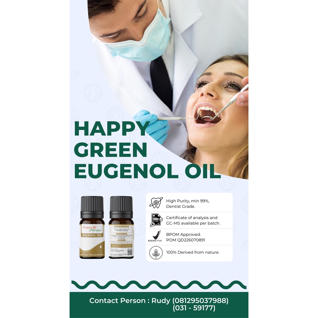 BPOM Approved Eugenol Oil - Minyak Eugenol Murni tanpa campuran obat sakit gigi.