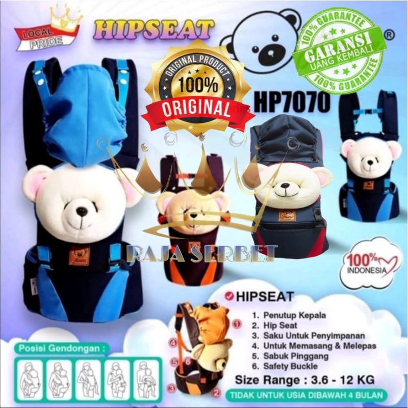 GENDONGAN BAYI HIPSEAT BONEKA PANDA JESSEN 7070