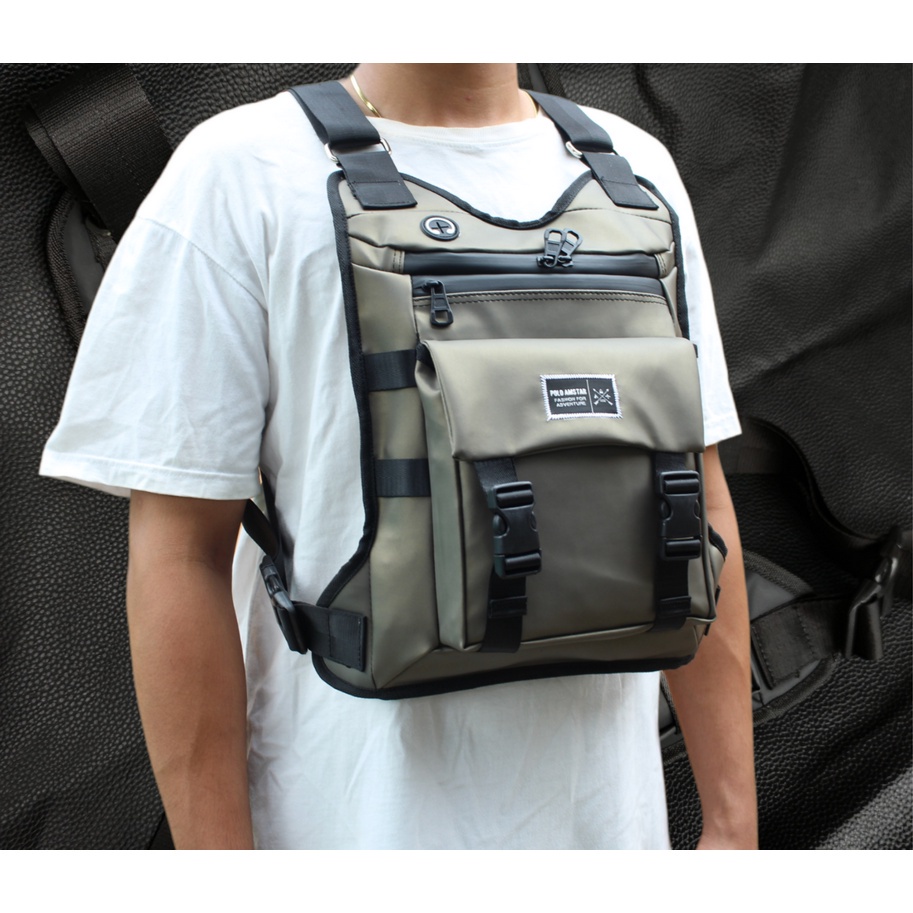 Tas Dada Jumbo ANTI AIR Original Polo Amstar Bahan Ballon Tebal Waterproof Best Quality Tas Selempang Dada Tas Rompi Tas Tactical Chest Bag Chest Rig Bag