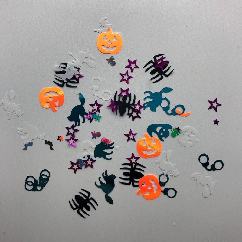 Image of Payet Kuku Motif Hantu / Penyihir / Tengkorak / Laba-Laba / Labu Bahan Plastik Untuk Halloween #5