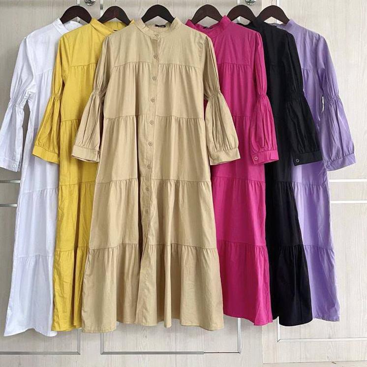 Best Seller GAMIS Zoya MIDI dress full kancing//fashion wanita//gamis wanita//GAMIS ZOYA