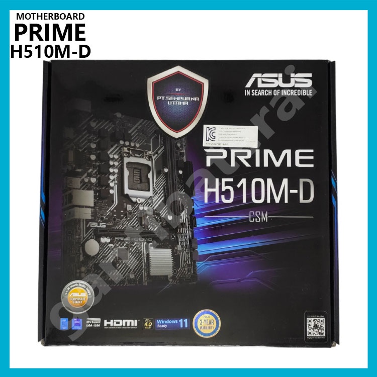 Motheboard Asus PRIME H510M-D LGA 1200 DDR4 Gen 11/10