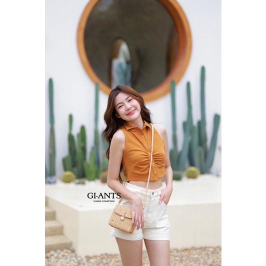 ATASAN GIANTS BASIC MODEL CROP KERAH YUKENSI IMPORT BANGKOK(BJGB315)