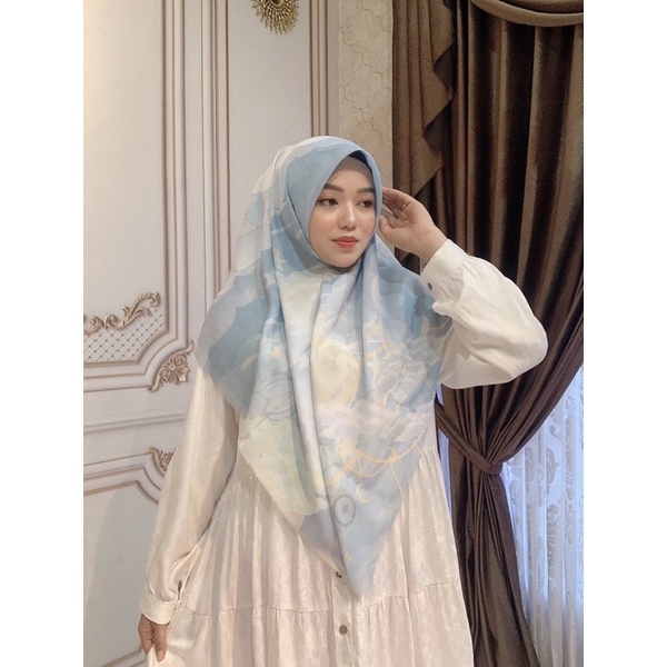 Lailatul Qadar Series in Blue   | Scarf hijab | Scarf premium | Scarf branded | Scarf printed | hija