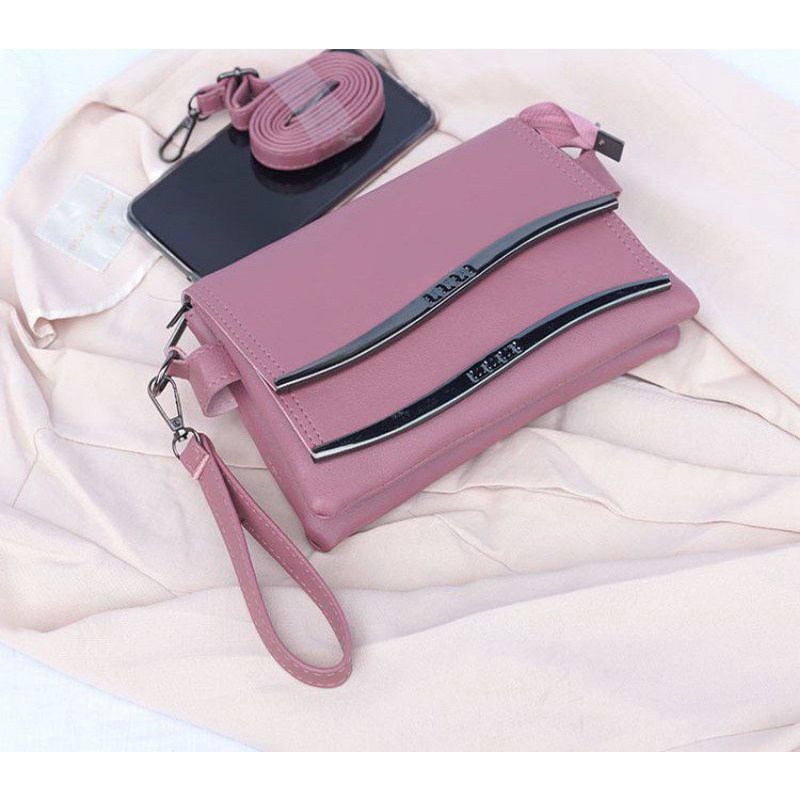 ❤Delta❤ COD ready stok tas selempang wanita tas susun tas kekinian terbaru premium