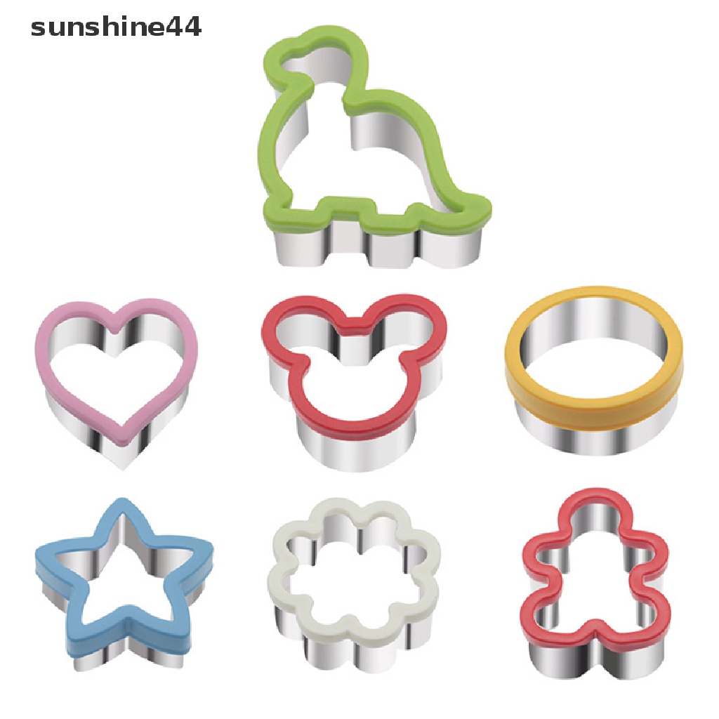 Sunshine Cetakan Pemotong Roti / Sandwich DIY Bentuk Kartun Hewan Bahan Plastik + Stainless Steel