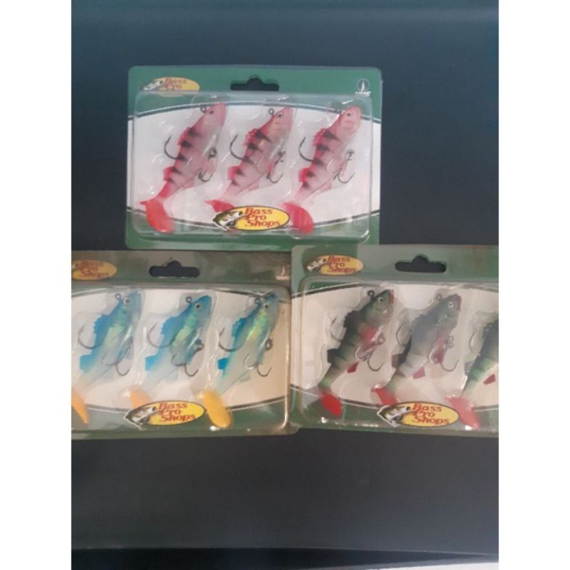 UMPAN MAINAN IKAN KARET ISI 3