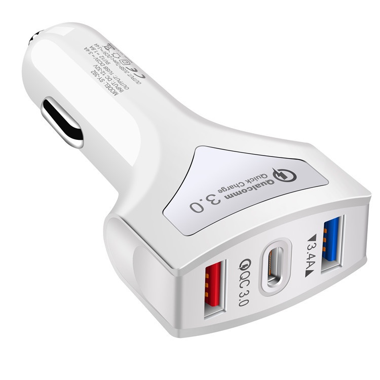 Charger Mobil PD30w QC3 0 USB Ganda Tipe c fast charging 30w