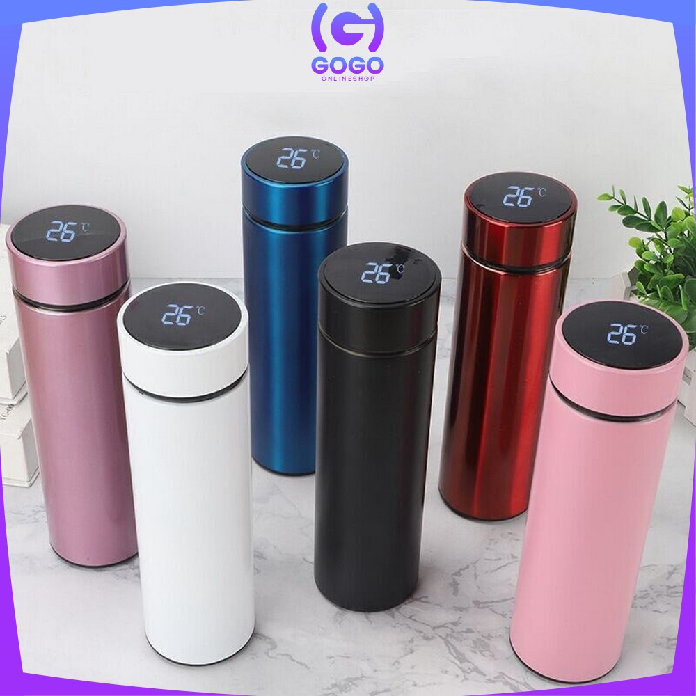 GOGO-C311 C312 Termos Air Panas Stainless 500ML Termos Suhu Digital Display Temperatur /  Thermos Air Panas Polos / Vacuum Flask Termos Air TAHAN PANAS