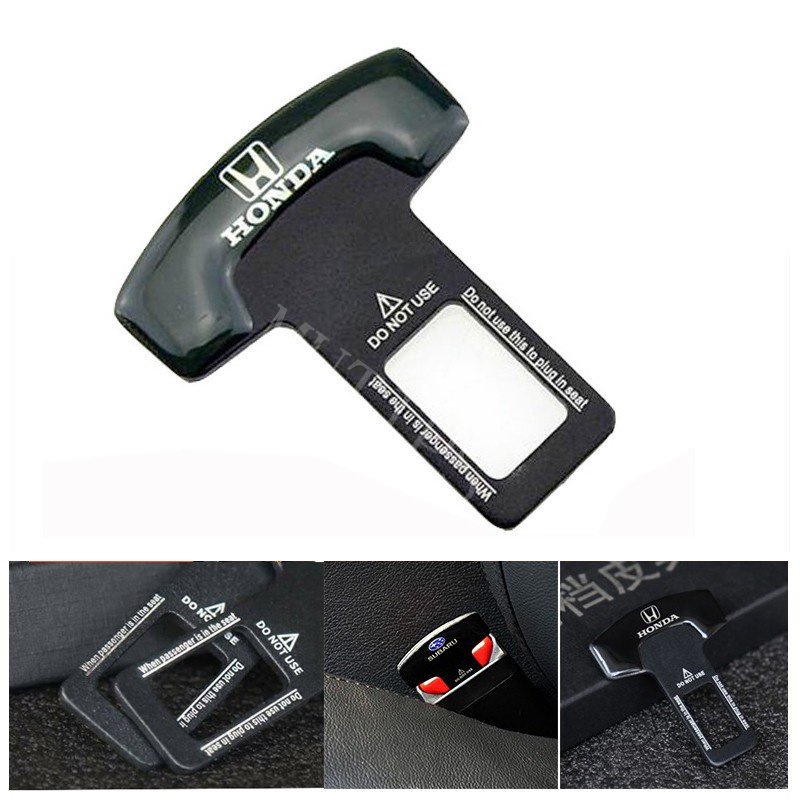 1 / 2Pcs Buckle Sabuk Pengaman Mobil Bahan Aluminum Alloy Untuk Honda Civic CRV HRV Freed Brio City BRV Accord Jazz