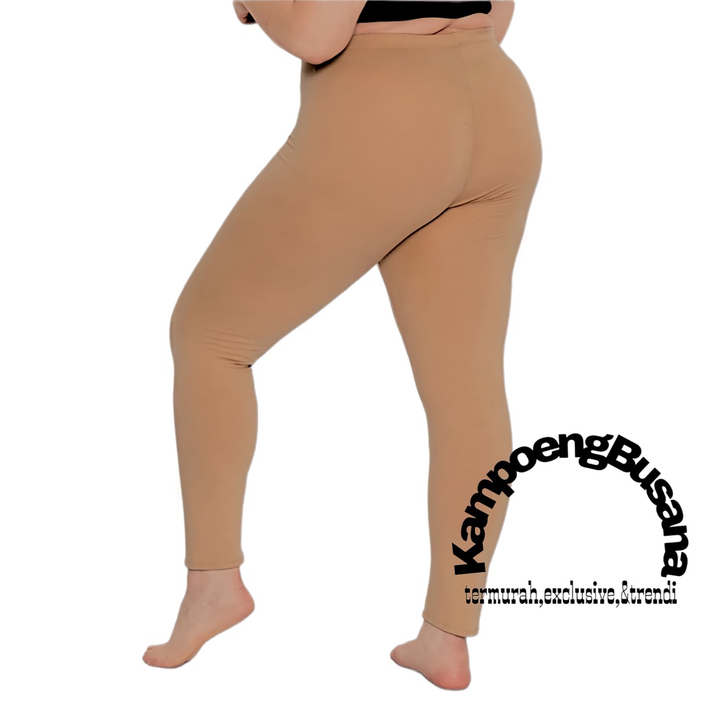 Celana Legging Panjang Basic Jumbo Wanita Muat 60-90 Kg