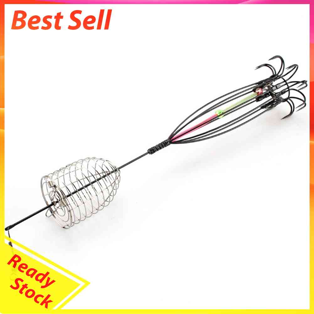 Fishing Hooks Octopus Anchor Hook with Bait Cage Fishing Gear Accessories