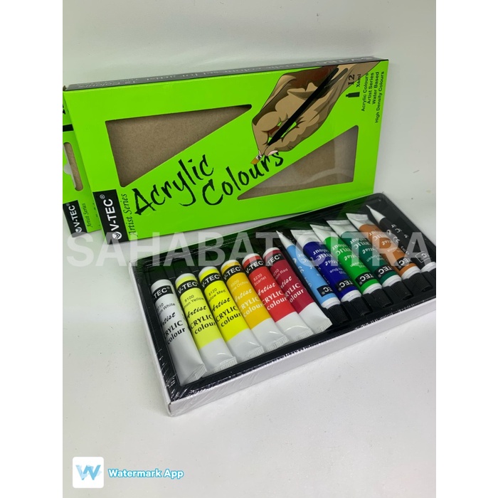

Gaya Cat Arcylic 12 Colour 6Ml V-Tec Berkualitas