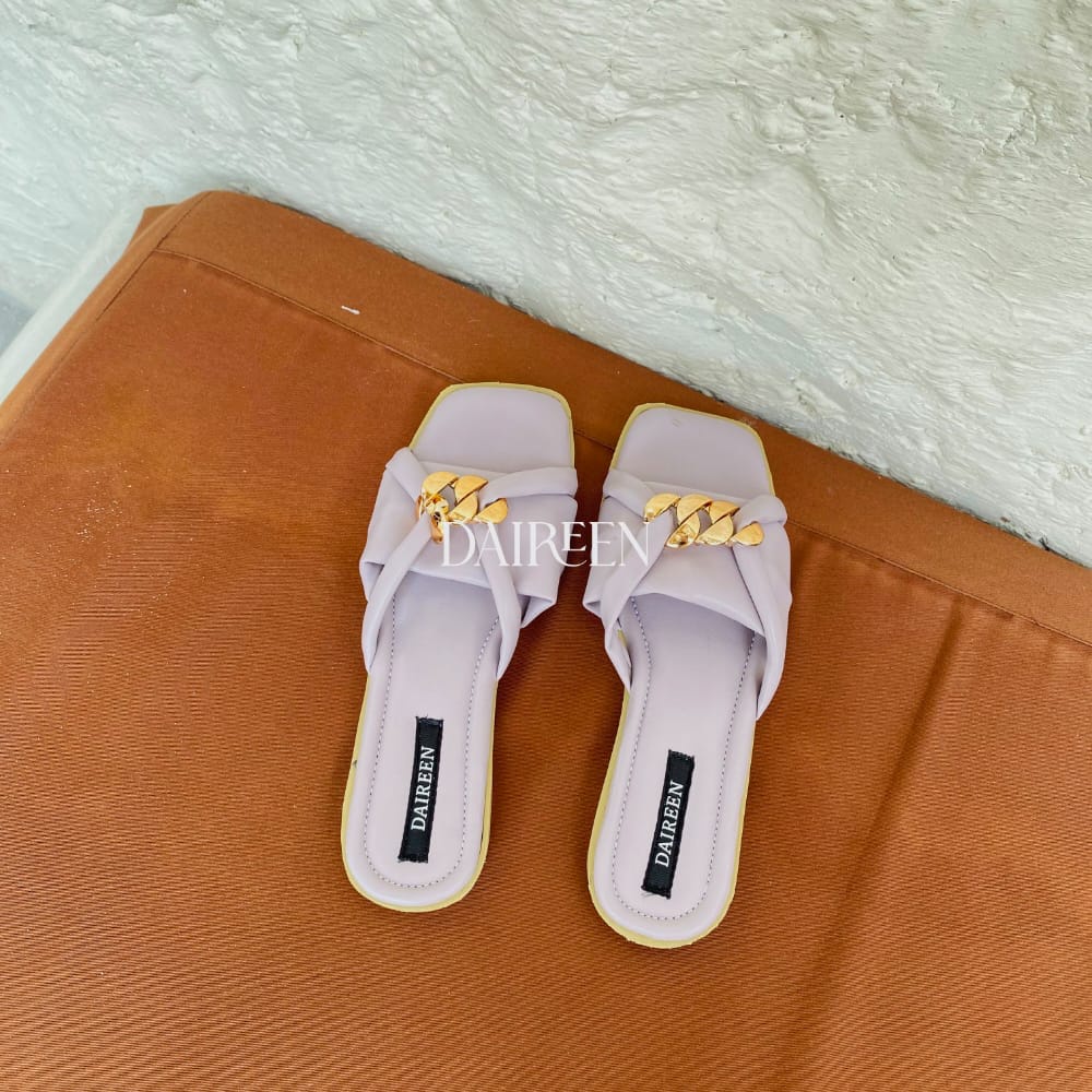 DAIREEN sandal wanita Flat Elena premium best seller model terbaru 2022 warna Cream purple green mint  apricot dan coksu ukuran 37-40